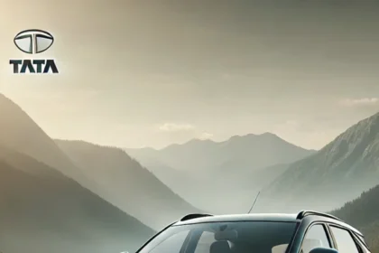 DALL·E 2025-03-04 00.19.02 - A realistic Tata Punch SUV parked on a scenic road with mountains in the background. The car looks bold, modern, and adventure-ready. The number plate
